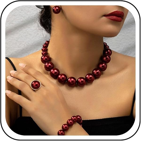 Necklace Pearl Chain Jewelry Set