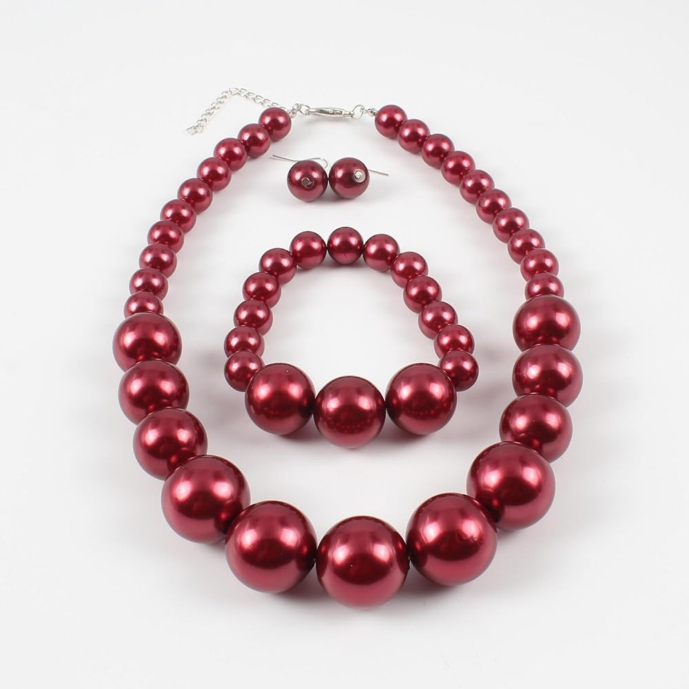 Necklace Pearl Chain Jewelry Set