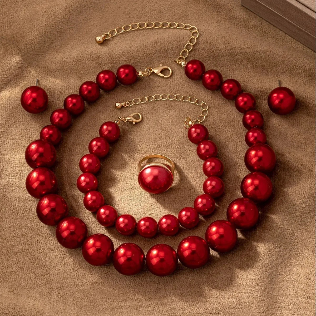 Necklace Pearl Chain Jewelry Set